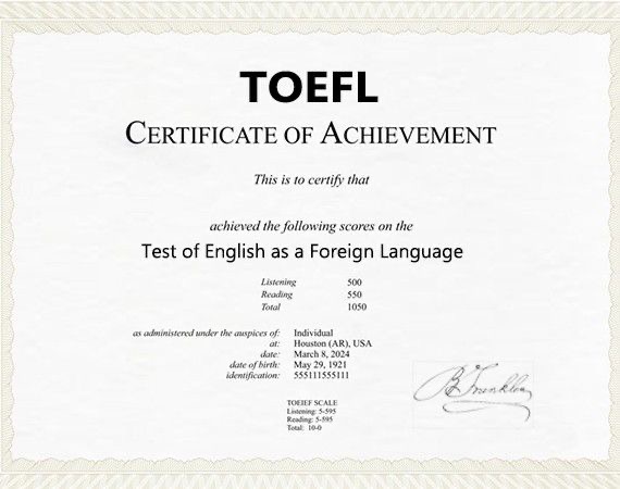 BUY TOEFL CERTIFICATE NOW WITHOUT EXPERT EXAM!